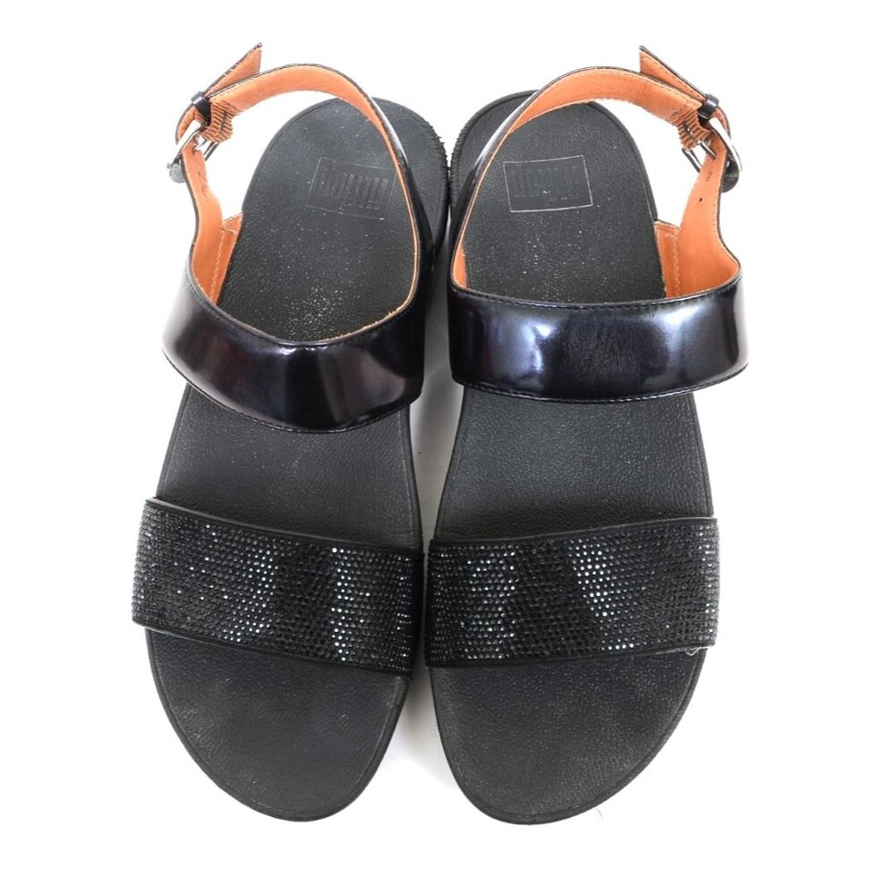 Fitflop Ritzy Womens 10 Slingback Strap Sandals Wedge Platform Footbed Comfort - Picture 8 of 9